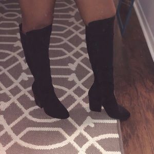 Black knee high boots